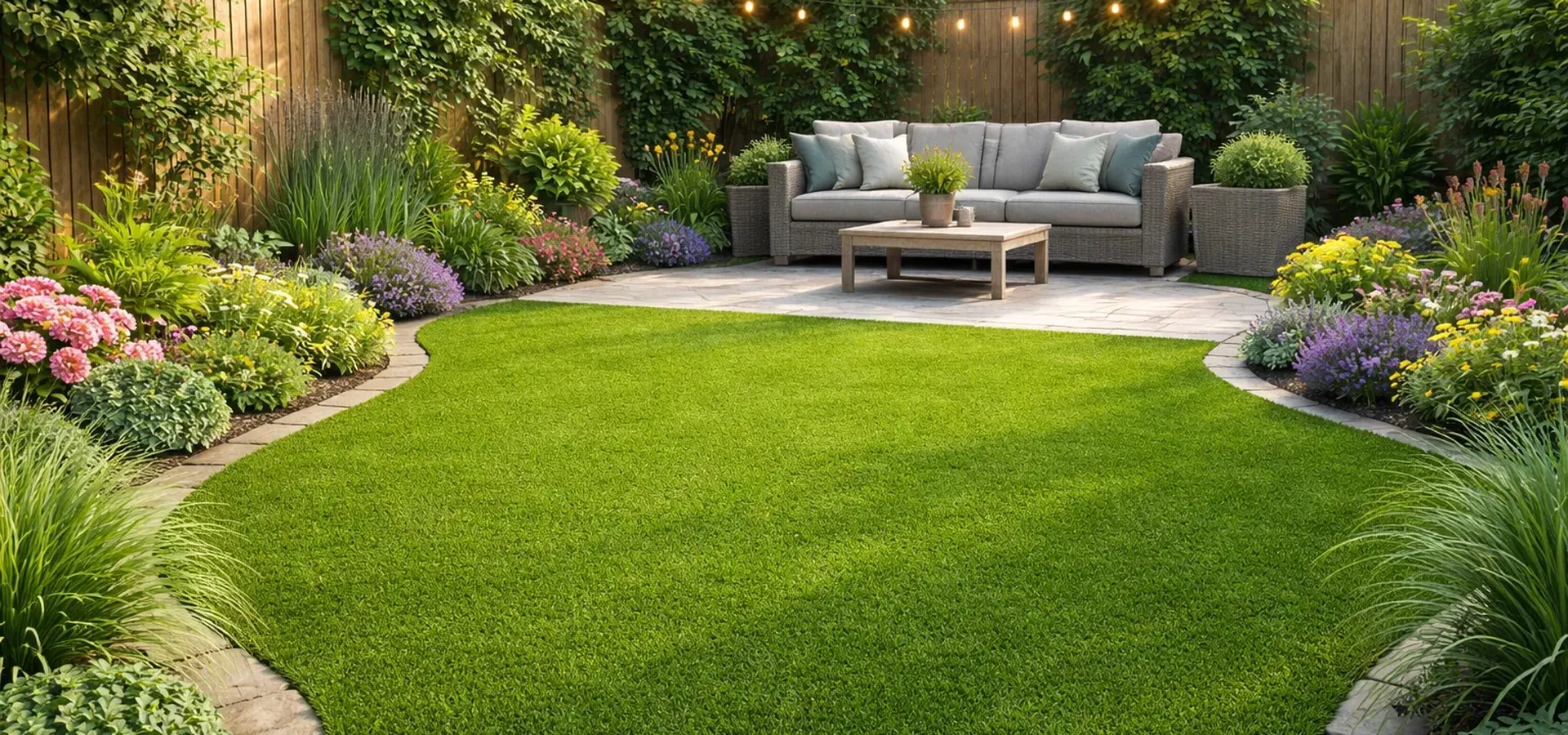 Artificial turf backyard transformation in Parker