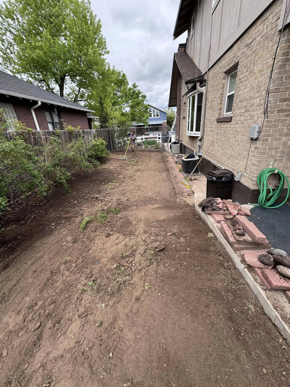 Yard graded and prepped before artificial turf installation — artificial turf in Aurora, CO